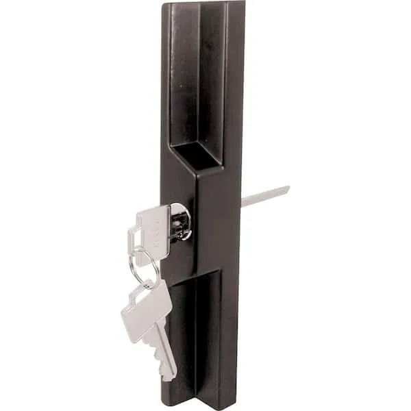 Prime-Line C 1041 Diecast, Black, Outside Patio Door Pull with Key (Single Pack)