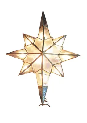 Kurt S. Adler 10-Light Capiz Star Clear Treetop