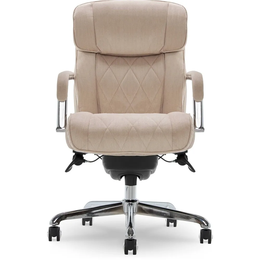 La-Z-Boy Sutherland Ergonomic Faux Leather Swivel Computer and Desk Chair, Gray (CHR10048B)