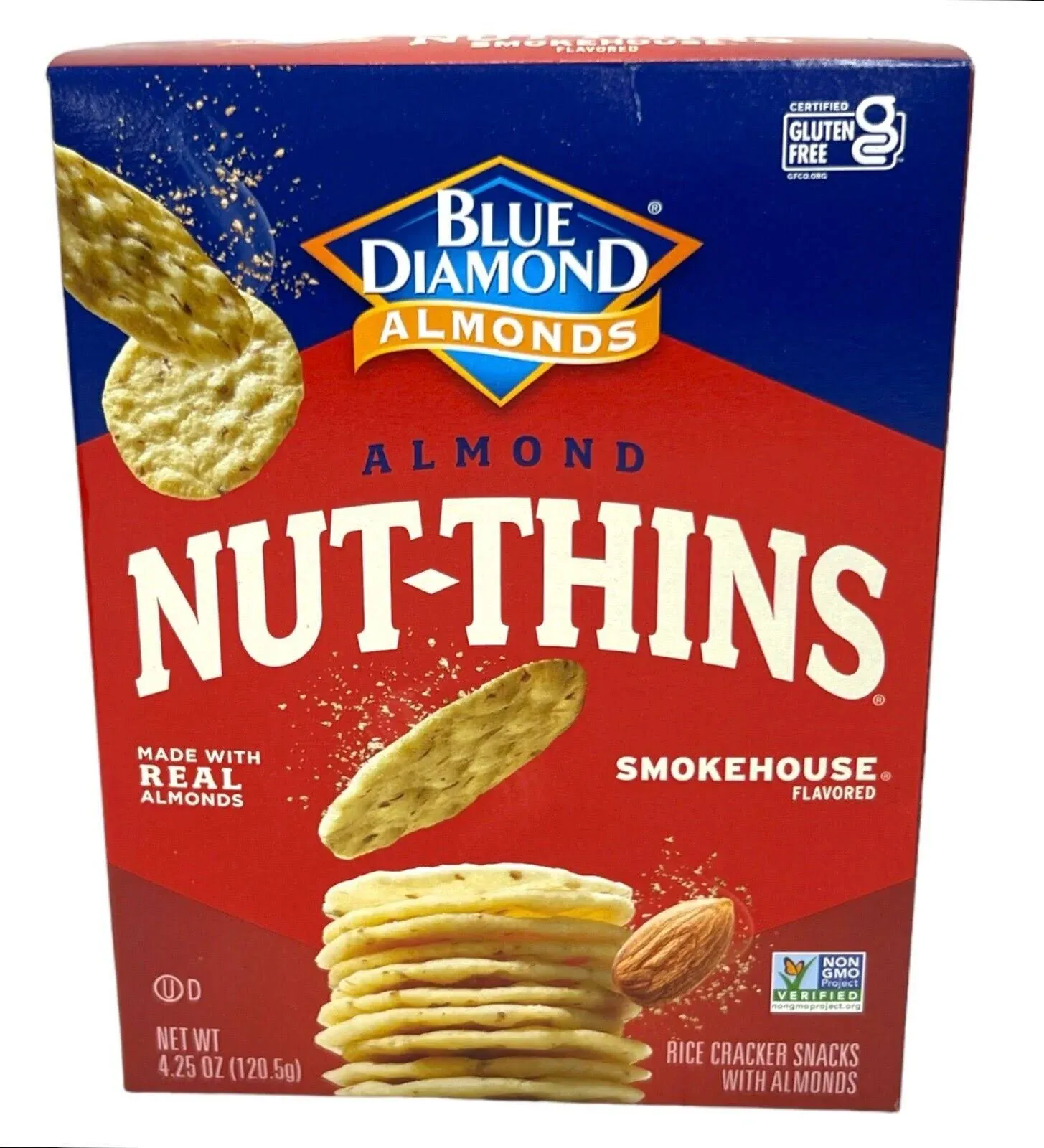 Blue Diamond Almond Nut-Thins, Smokehouse - 4.25 oz box