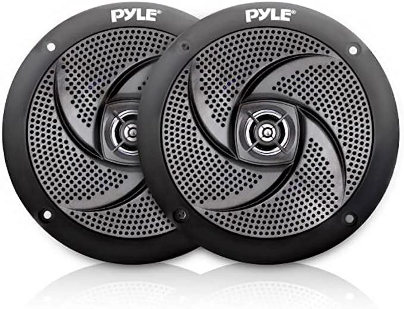 Pyle Low-Profile Waterproof Marine Speakers 240W 6.5 inch 2 Way 1 Pair Slim Style Waterproof, Black