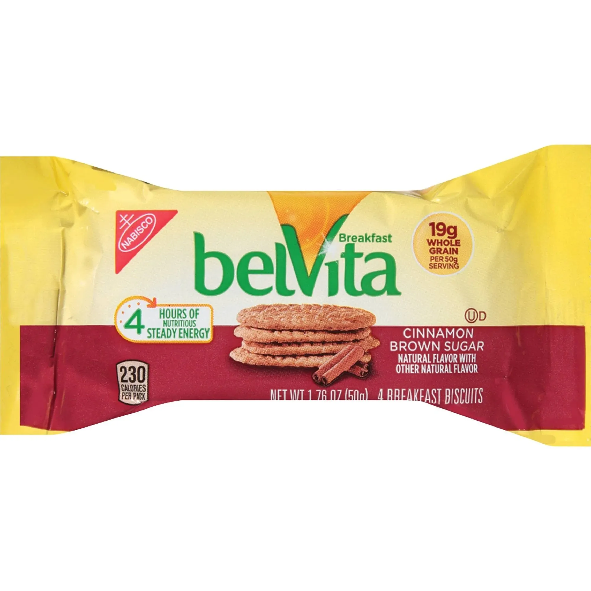 belVita Cinnamon Brown Sugar Breakfast Biscuits, 8 Packs (4 Biscuits Per Pack)