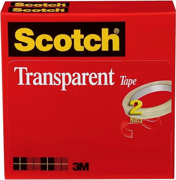 Scotch Glossy Transparent Tape - 2 pack