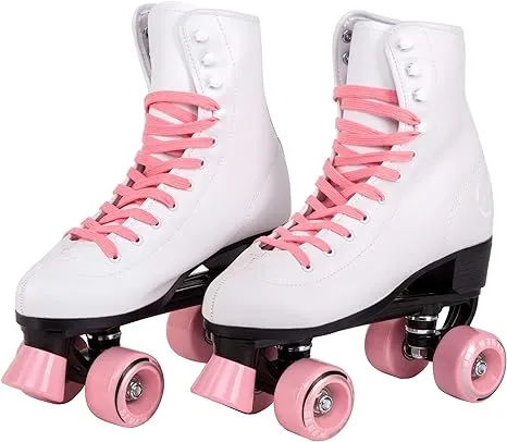 C SEVEN C7skates Quad Roller Skates | Retro Design (Black, Women's 8 / Men's 7)C SEVEN C7skates Quad Roller Skates | Retro Design (Black, Women's 8 / Men's 7)