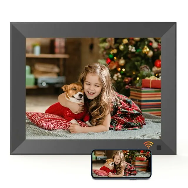 BSIMB 10 inch Digital Photo Frame 32GB Wifi Electronic Picture Frame with IPS Screen Instantly Share Pictures & Videos via App & Email Auto-Rotate Wall Mountable Gift for Loved One