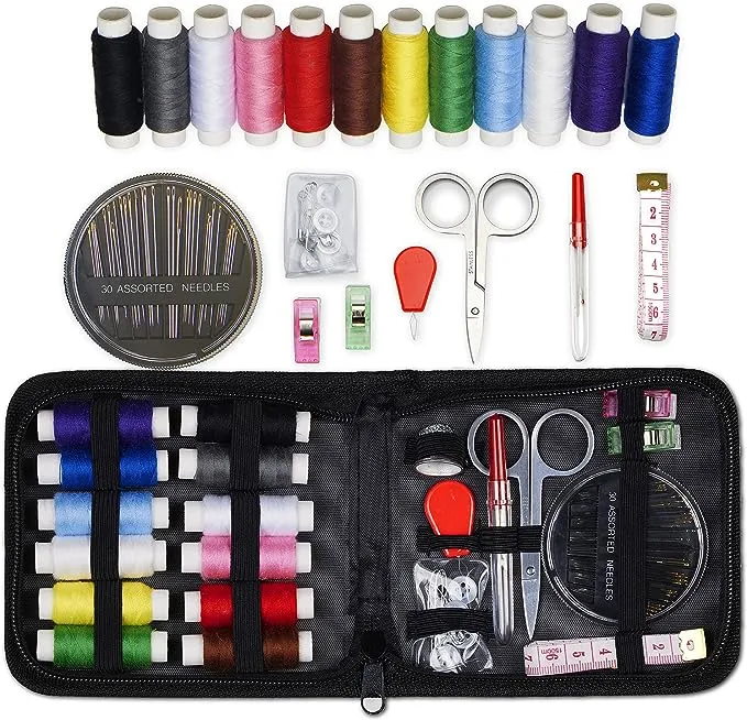 ARTIKA 59-Piece Sewing Kit - Portable for Travel, Includes Scissors, Thread, Tape Measure