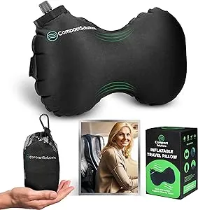 Inflatable Lumbar Pillow for Airplane Travel - Inflatable Travel Pillow - 