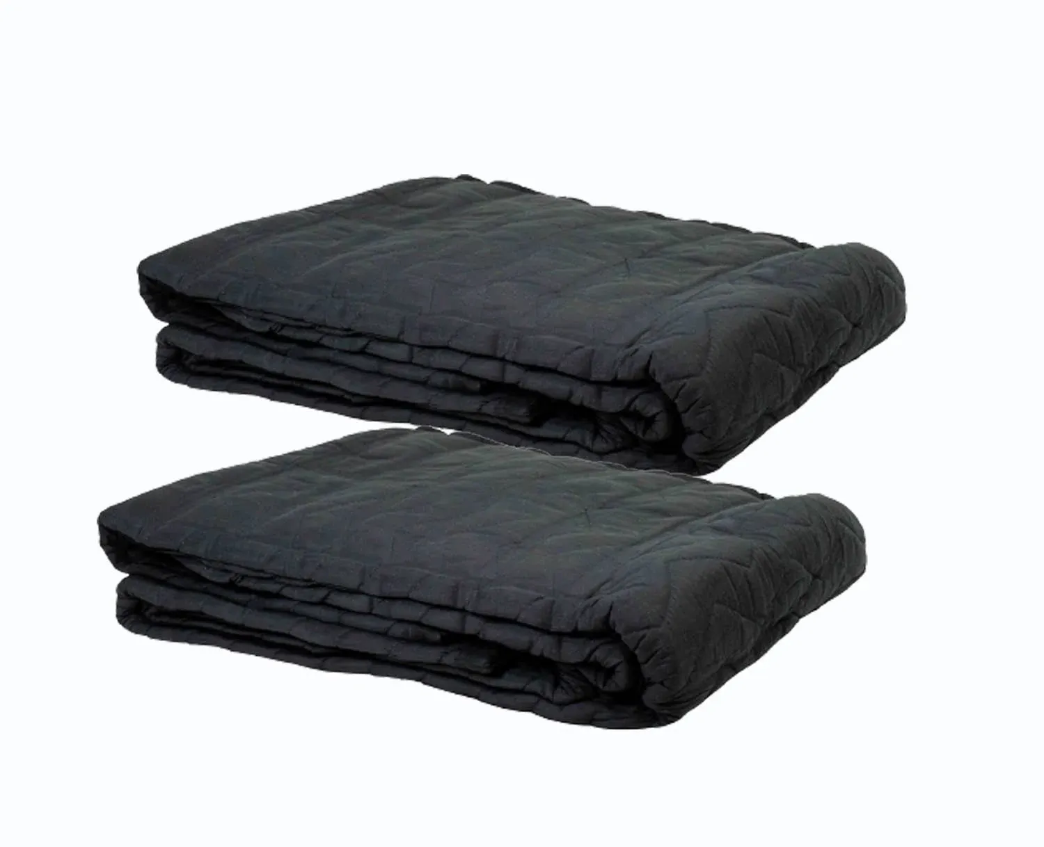 (4 Pack) 48&#034;x48&#034; Black Sound Dampening Moving Blanket w/ Grommets - Cotton/Woven