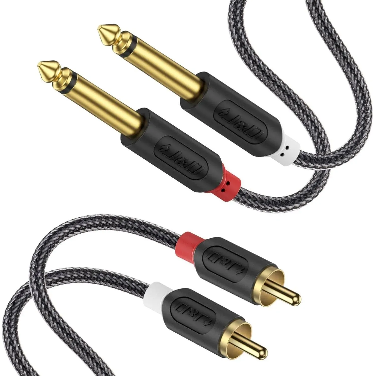 RCA to 1/4 Audio Cable, Dual 1/4 inch TS to Dual RCA Stereo Audio Interconnec...