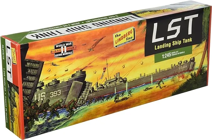 LINDBERG #HL213 1/245 SCALE WWII LST LANDING SHIP TANK