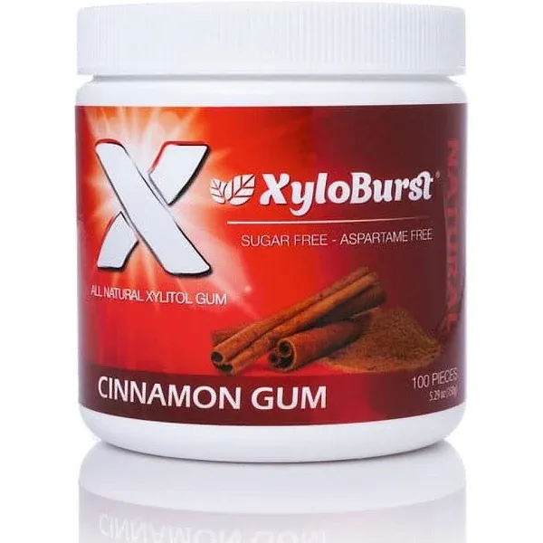 Xyloburst, Xylitol Cinnamon Gum, 100 Count