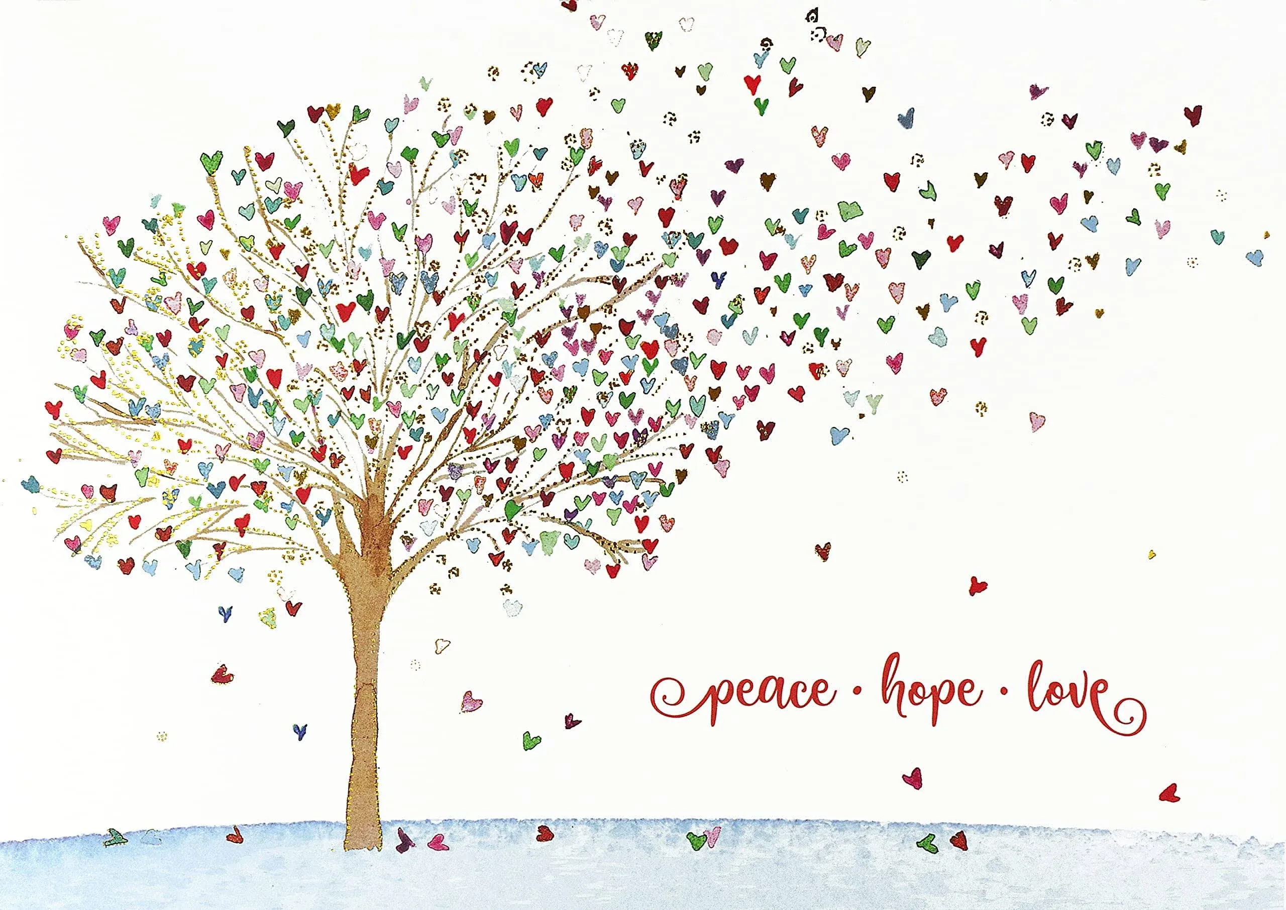 Tree of Hearts Holiday Cards