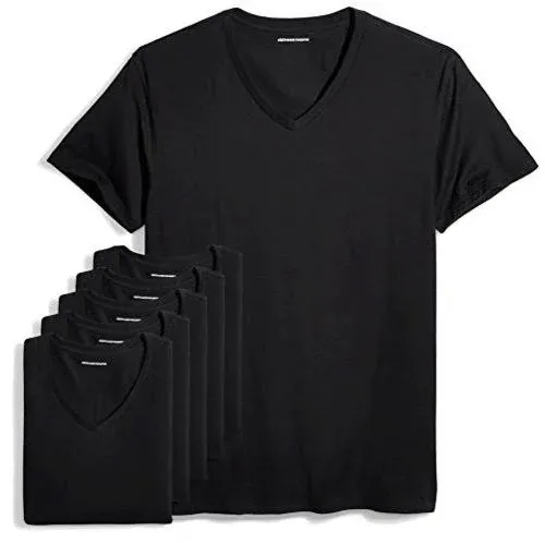 Amazon Essentials Men's V-Neck Undershirt, Pack of 6