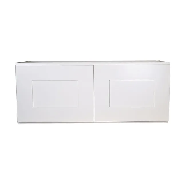 Design House Brookings 33-in W x 12-in H x 12-in D White Maple Wall Ready To Assemble Plywood Cabinet (Recessed Panel Shaker Door Style) Lowes.com