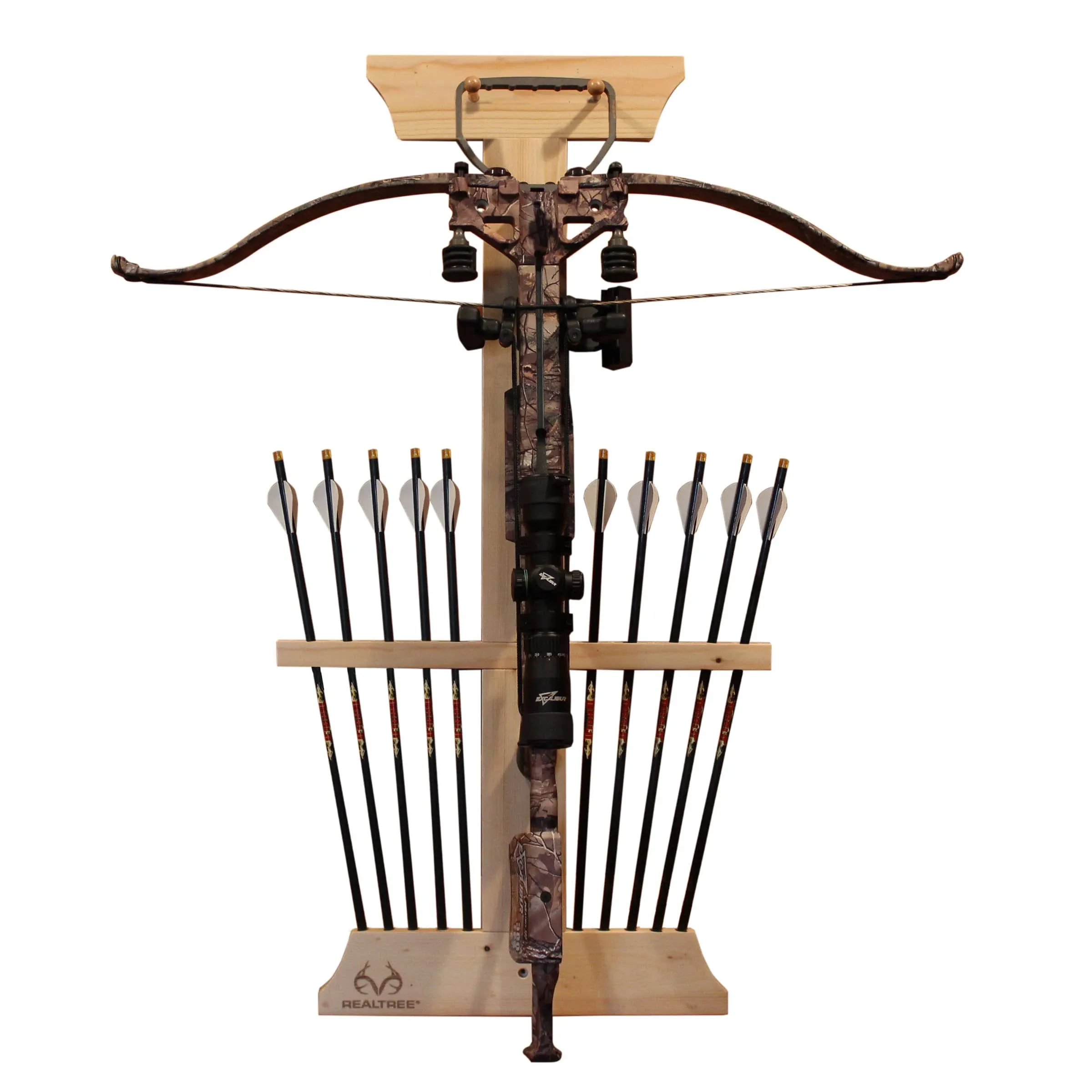 Rush Creek Realtree Crossbow and 10-Arrow Storage Rack