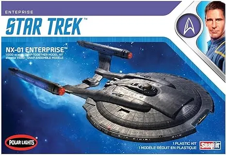 Polar Lights Star Trek NX-01 Enterprise (Snap) 2T 1:1000 Scale Model Kit