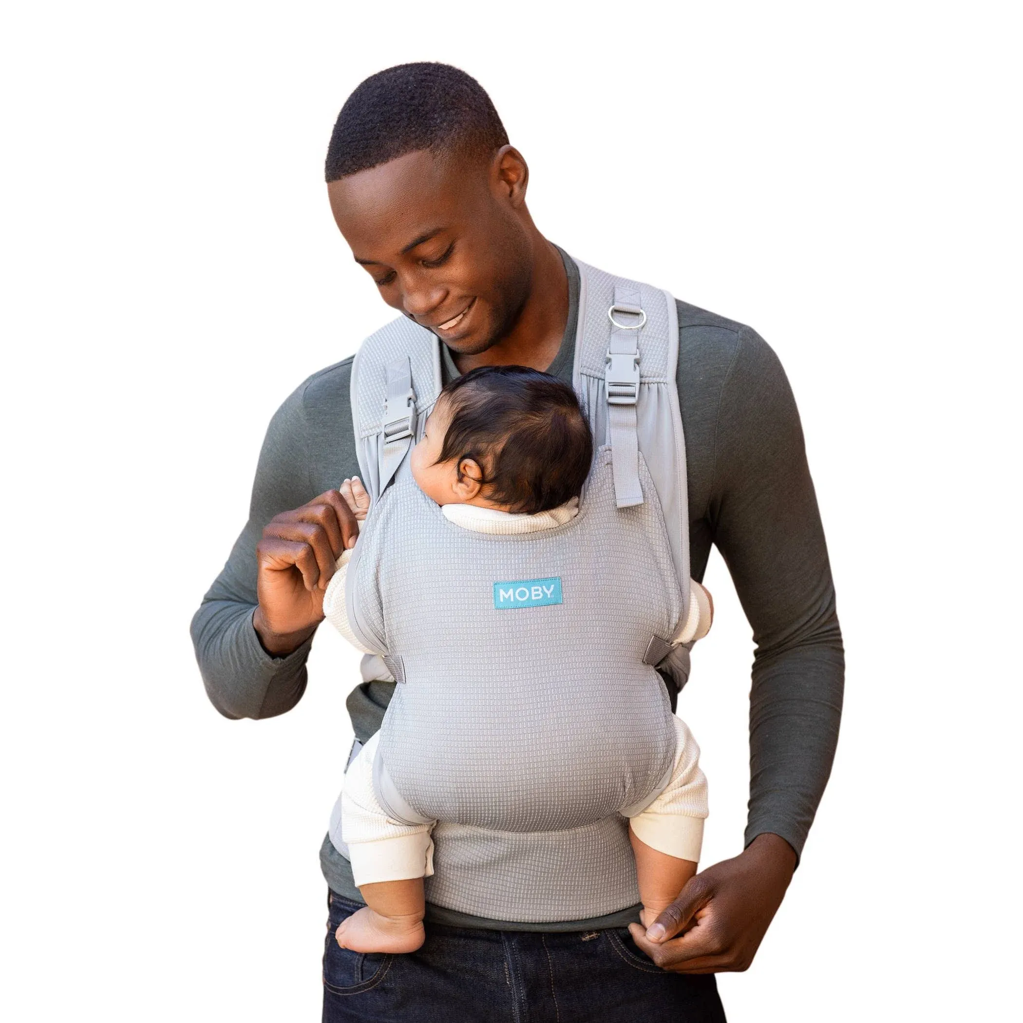 Moby Cloud Ultra-Light Hybrid Carrier | Baby Carrier for Mothers, Fathers and Caregivers | Baby Carrier Newborn to Toddler | Baby Holder Can Carry Infants up to 33 lbs | Lightweight | High Rise