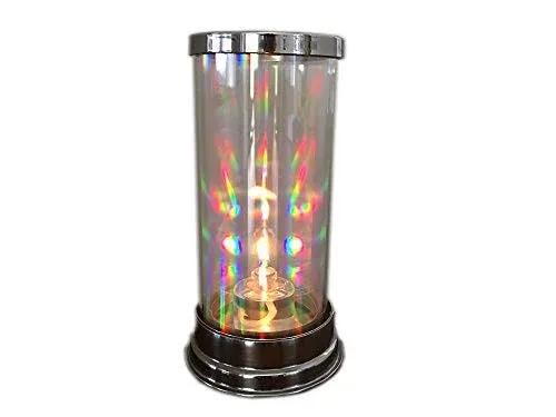 Firefly Crystal Prism Lantern with 1/2-Ounce Refillable Glass Tealight Candle