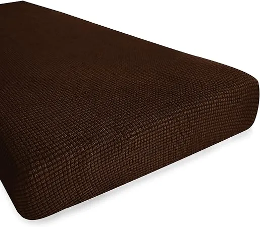 Hokway Couch Cushion Covers Stretch Cushion Covers Sofa Seat Cushion Slipcover Cushion Protector(Chocolate, Medium)