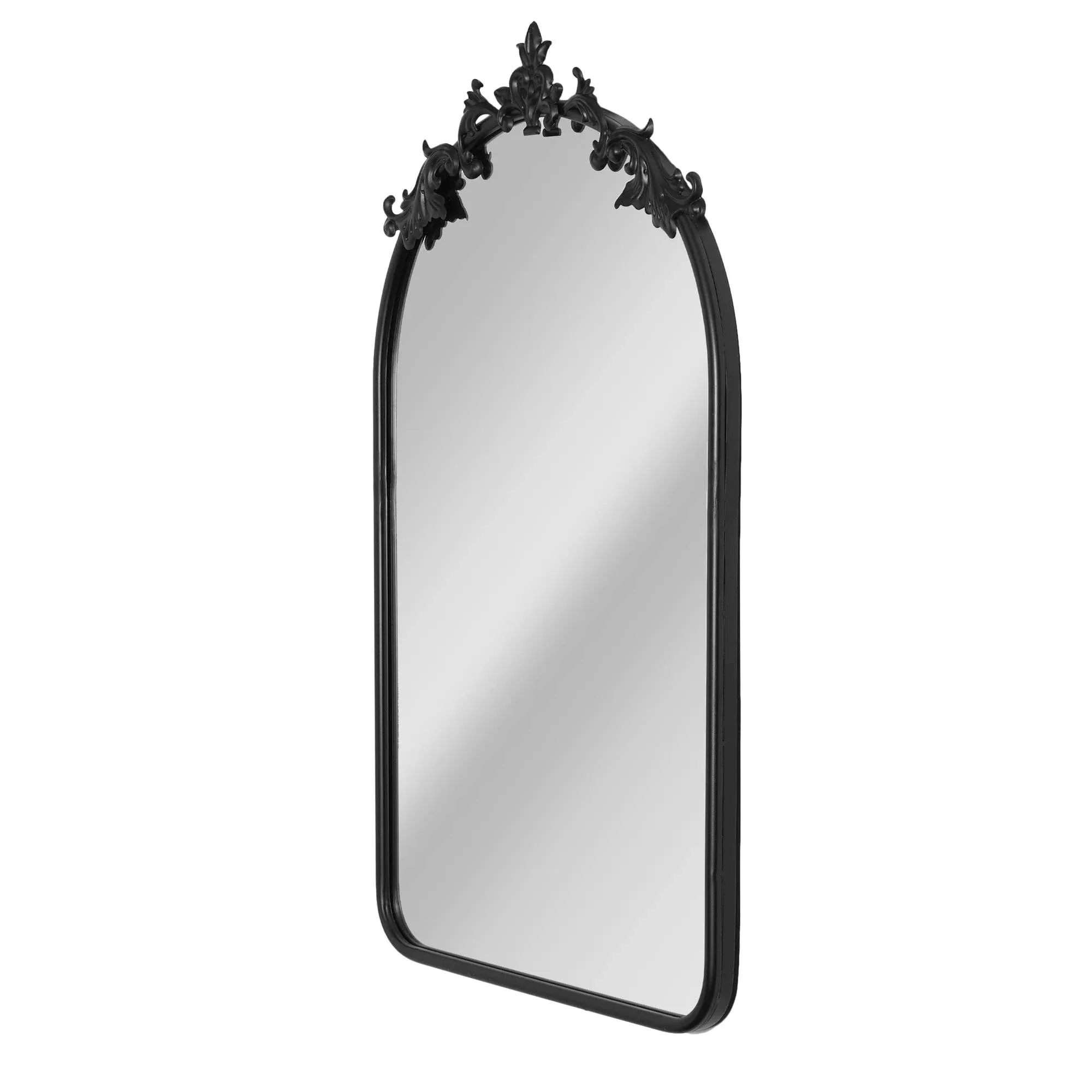 Head West Arch Black Ornate Metal Accent Wall Mirror