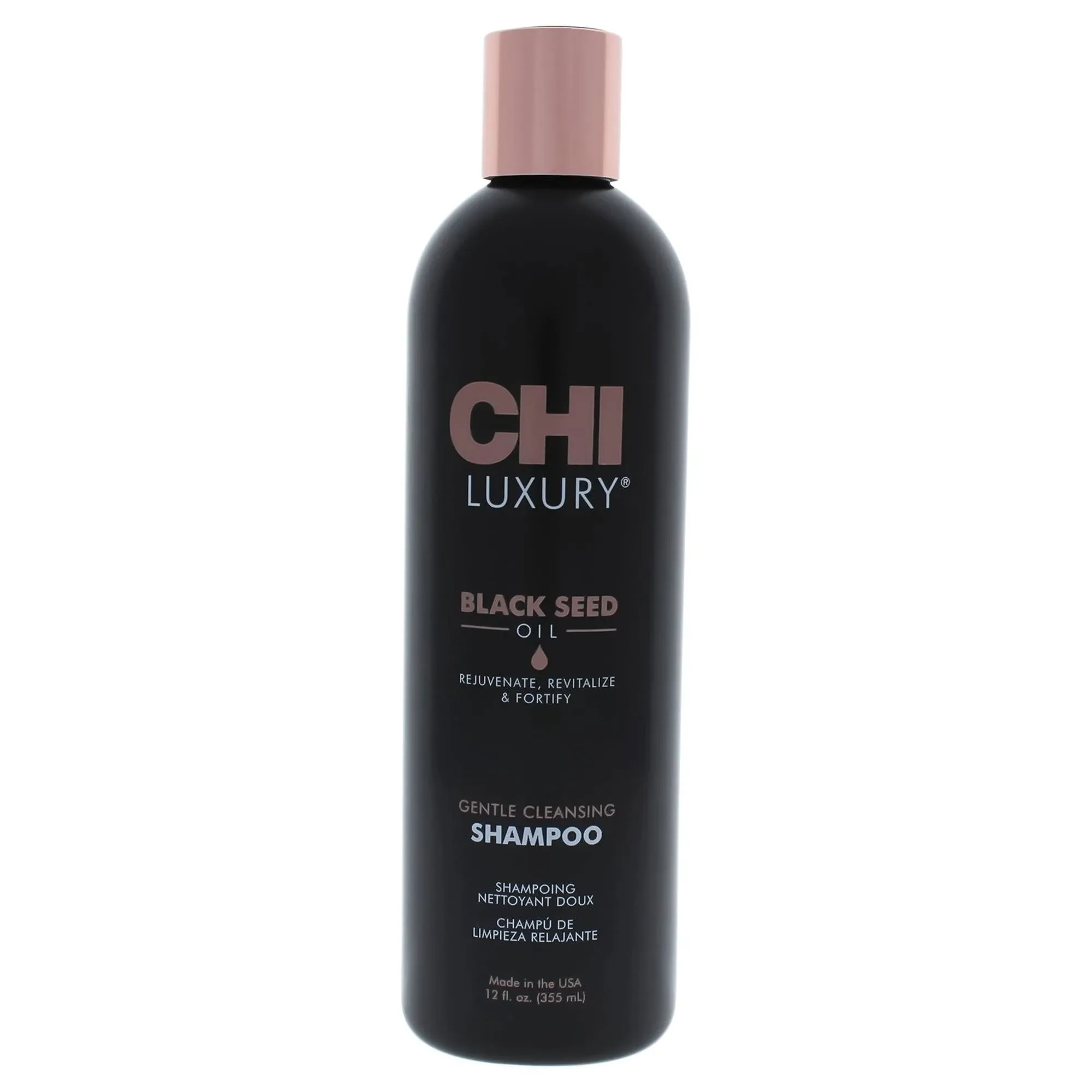 Chi Luxury Shampoo, Gentle Cleansing, Black Seed Oil - 12 fl oz