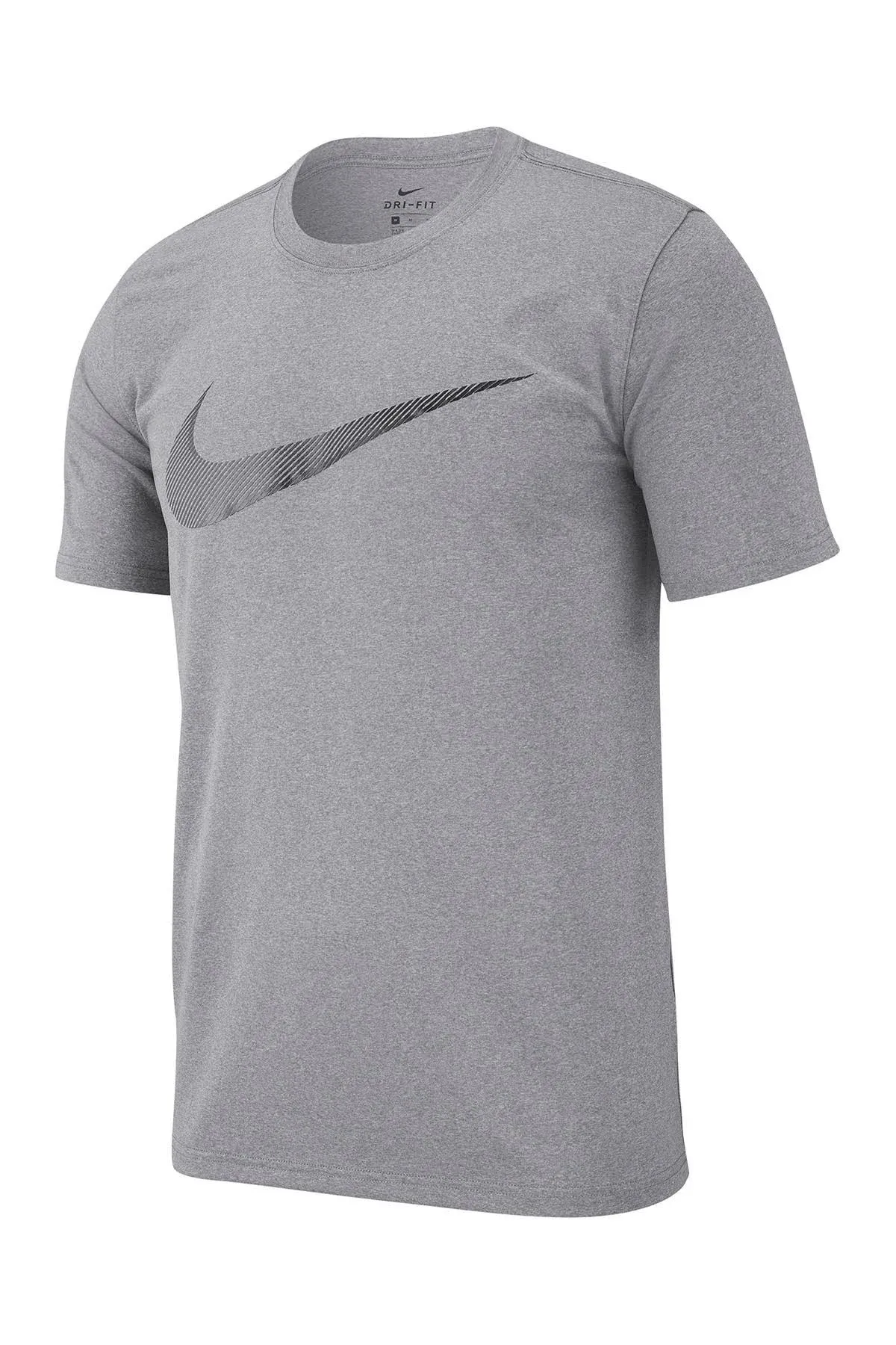 Nike Shirt Mens Large Gray Heather Black Swoosh Lightweight Outdoor New Tee 2810