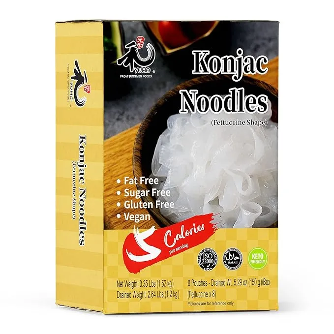 YUHO Shirataki Konjac Fettuccine 8 Pack