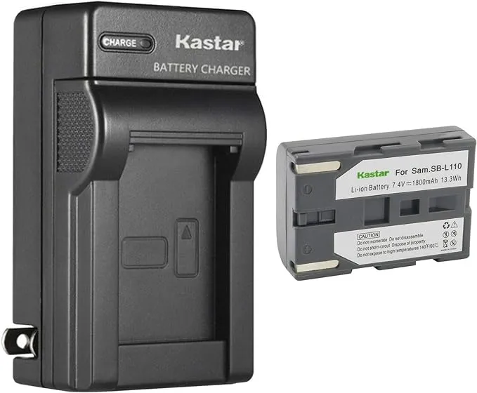 Kastar 1-Pack Sb-l110 Battery and AC Wall Charger Replacement for Samsung Sb-l110 Sb-ls110 (Not Compatible with Sb-l110a), Sb-l220 Sb-ls220, Sb-l70