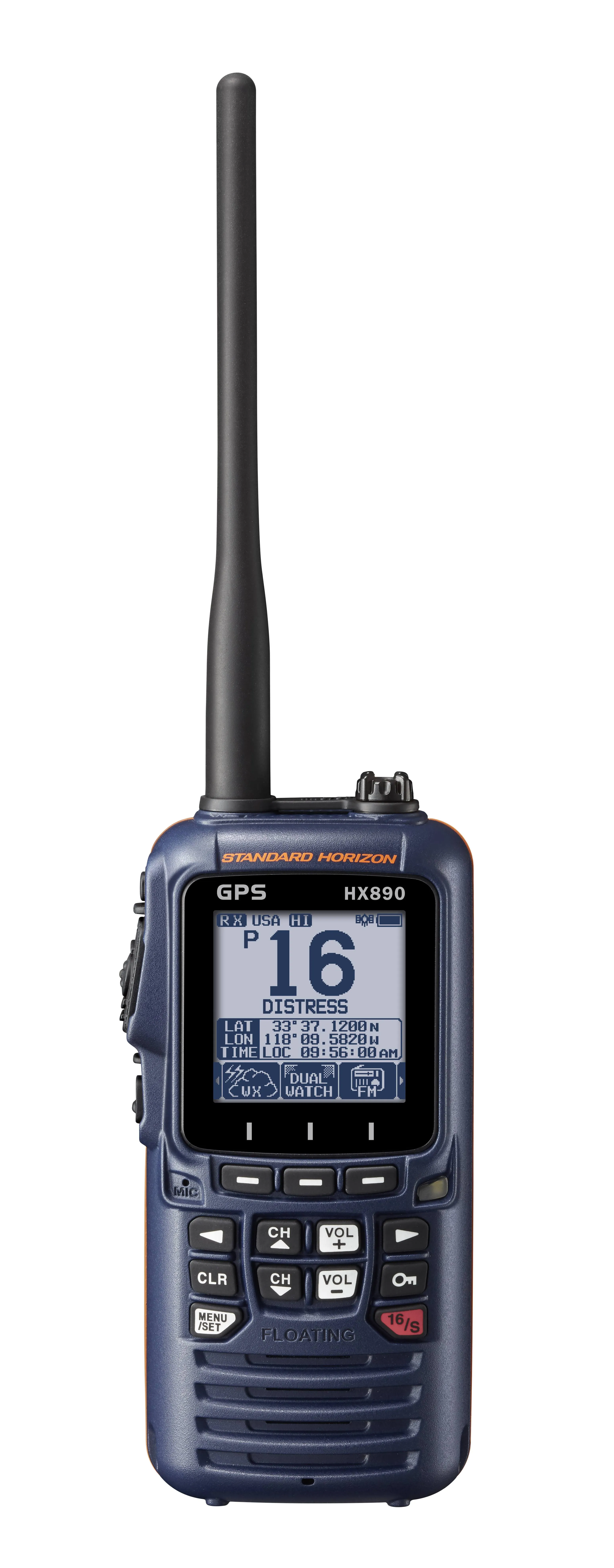 Standard Horizon HX890 Floating 6 Watt Class H DSC Handheld VHF/GPS - Navy Blue - HX890NB