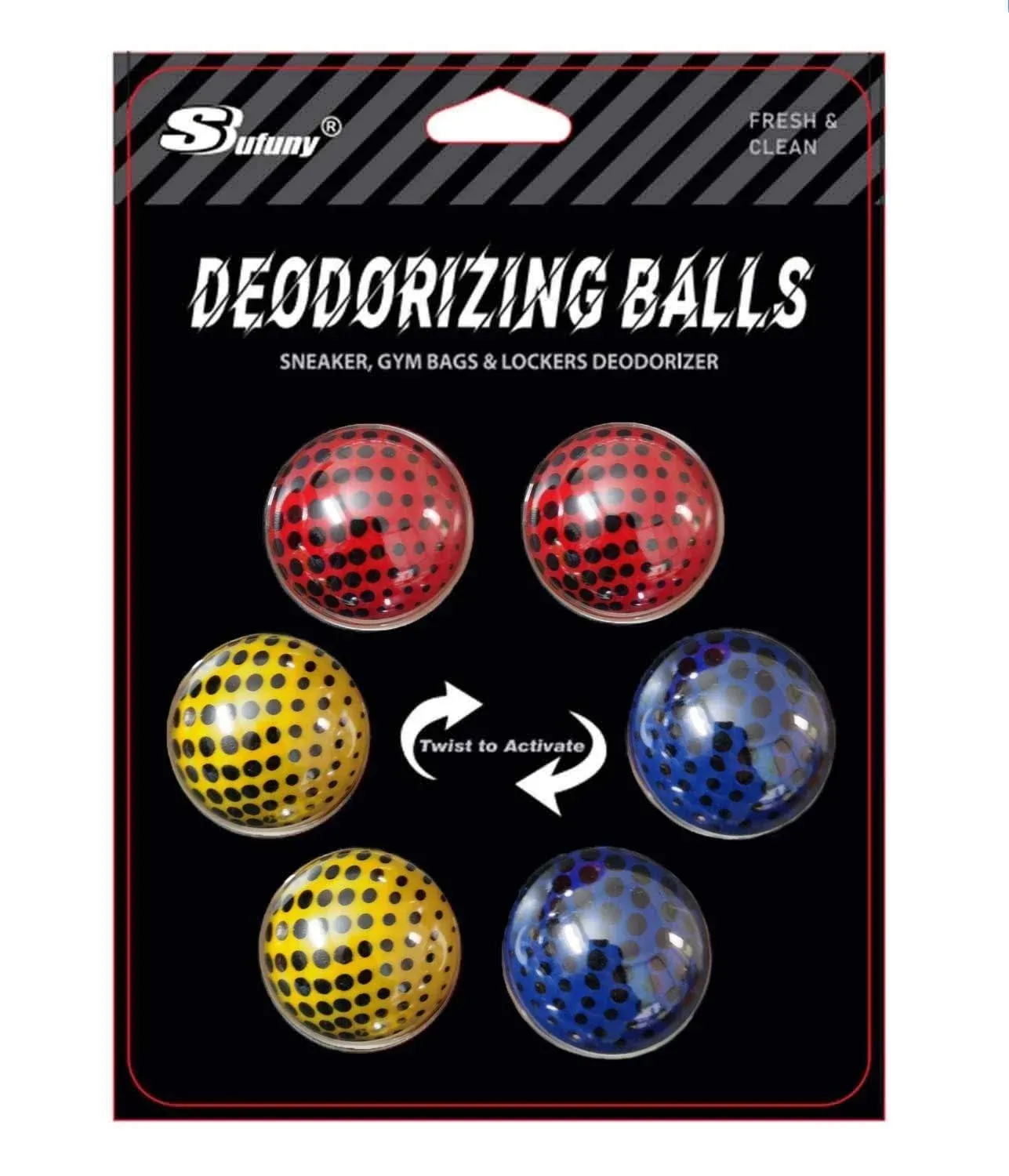 Sufuny Shoe Deodorizer Balls Sneaker Deodorizers Balls Odor Eliminating for Shoes ...