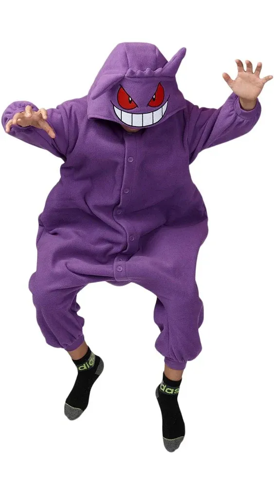 Kids Gengar Pokemon Kigurumi Character Onesie Costume Pajama By SAZAC