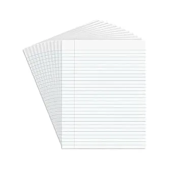 Staples 154120 Notepads 8.5-Inch X 11-Inch Wide White 50 Sh./Pad 12 Pads/Pk