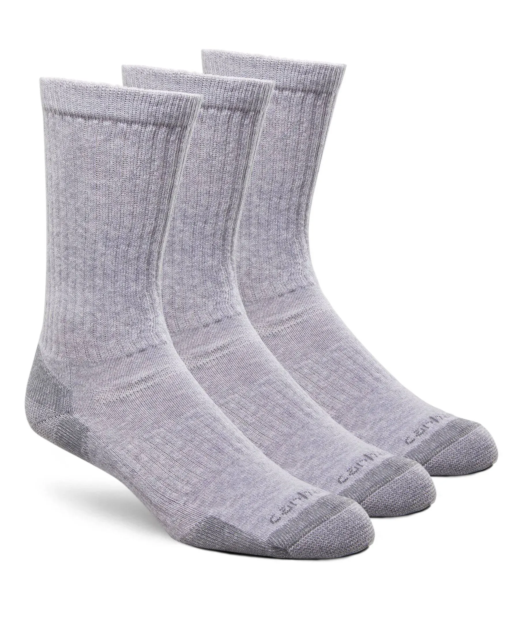 Carhartt Men's Midweight Cotton Blend Crew Sock 3-Pack | White | M