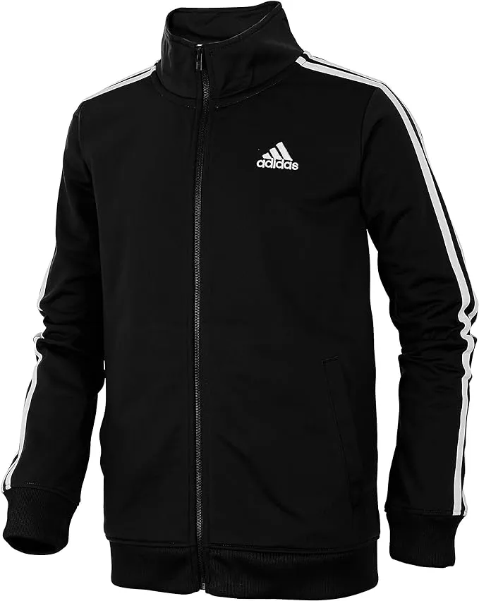 adidas Boys' Zip Front Iconic Tricot Jacket