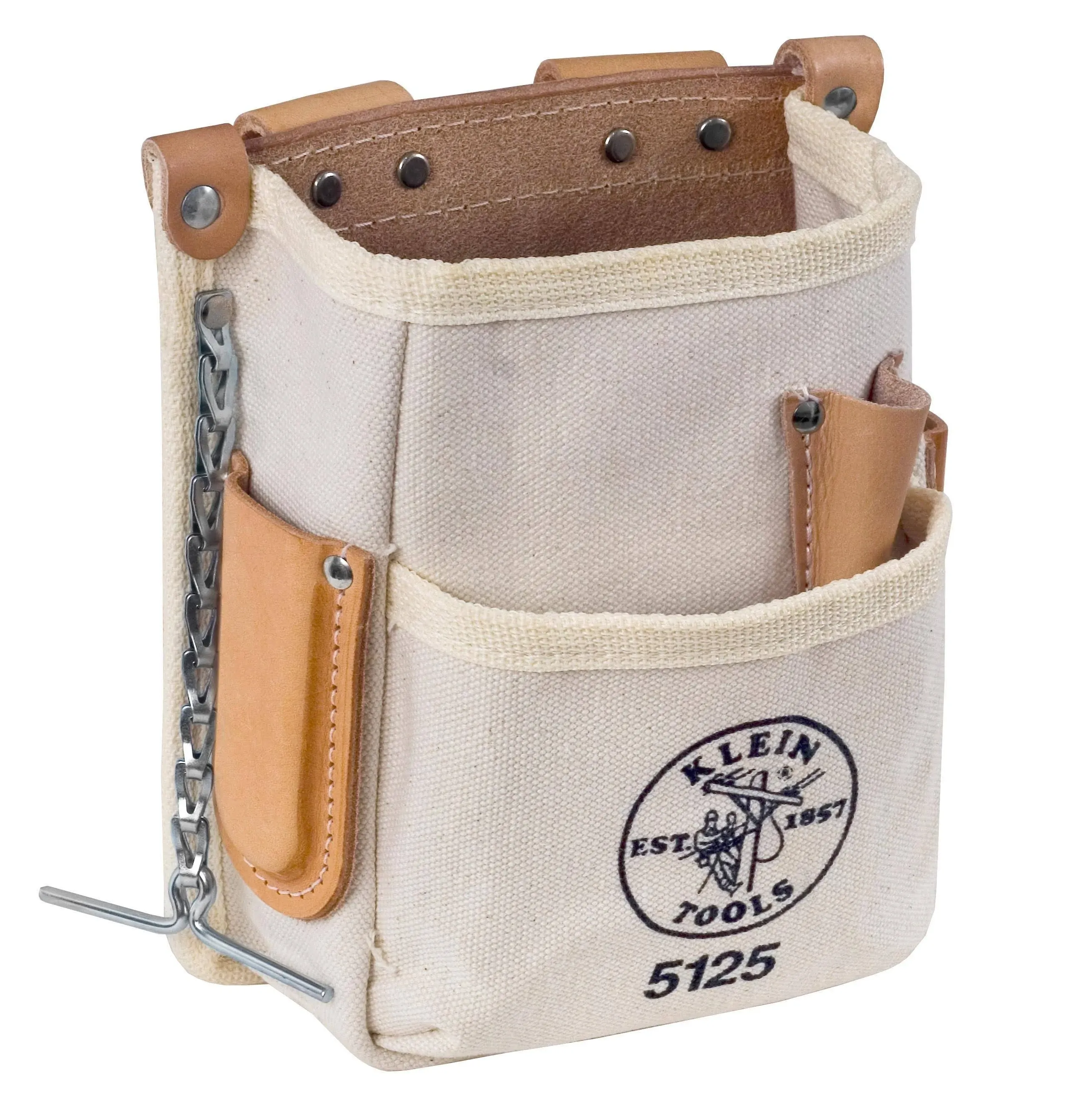 Klein Tools 5125L 5 Pocket Tool Pouch Leather