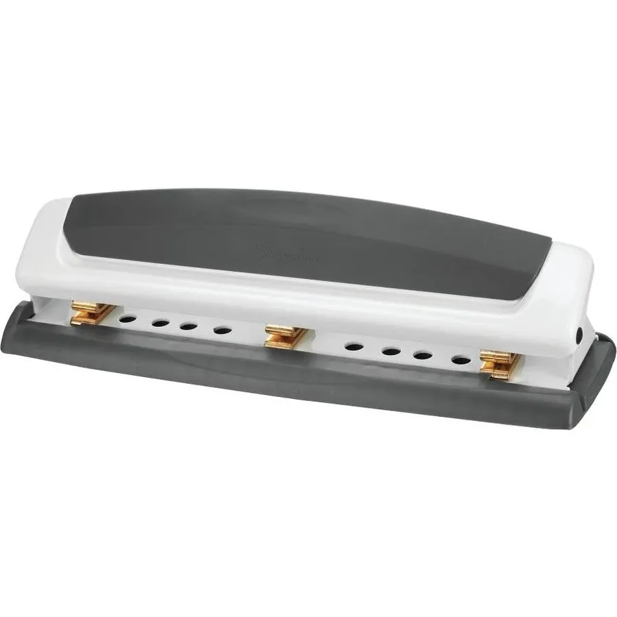 Swingline Desktop Hole Punch Adjustable 2-3 Holes 10 Page Capacity White Metal