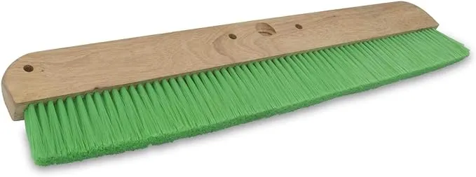 MARSHALLTOWN Wood Backed Concrete Broom, Green Nylon Bristles, 36 Inch, Fine Finish, Made in USA, 6561