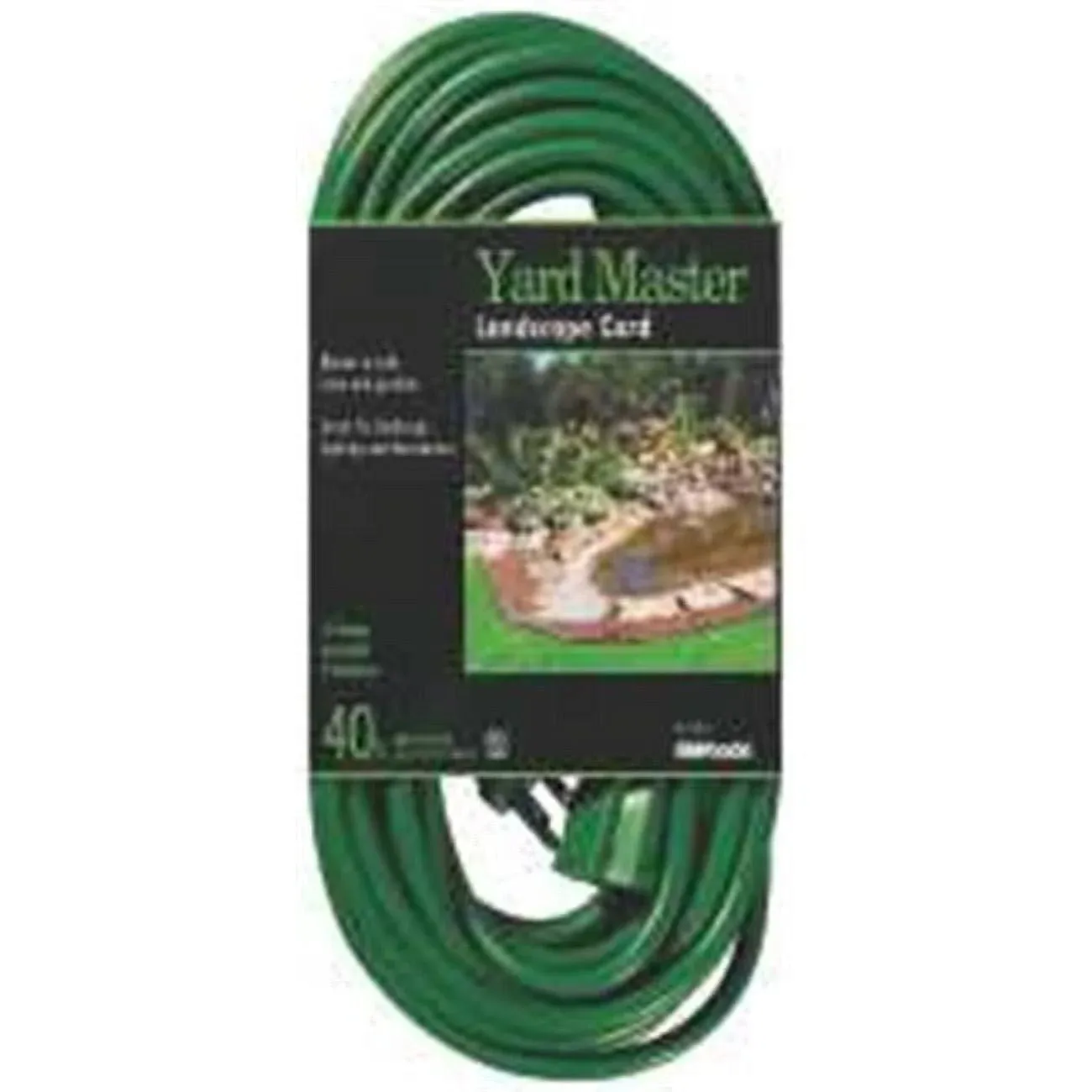 Woods Yard Master Light Duty Outdoor Extension Cord, 80Ft, 16 Gauge, 3 Conductor, Landscape and Patio Cord, Green, 990394