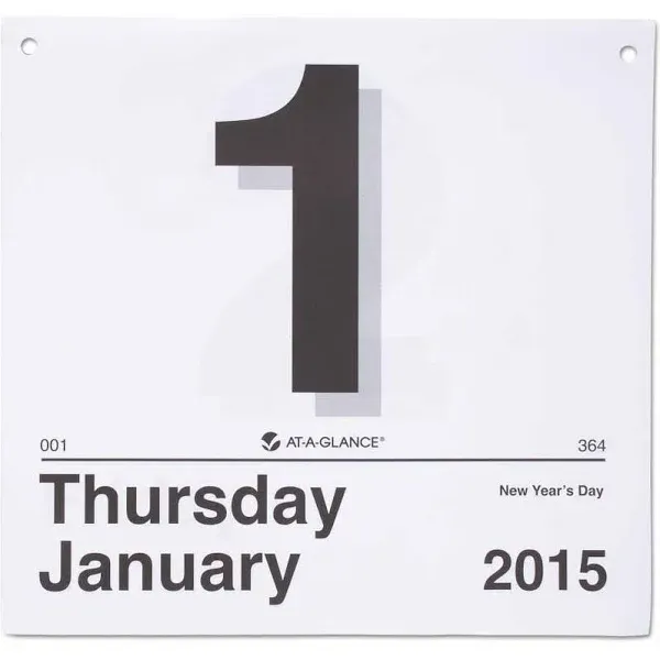 At-A-Glance / ACCO - K450 - AT-A-GLANCE White Daily Wall Calendar Refill: 9 3/8 in x 12 in Sheet Size