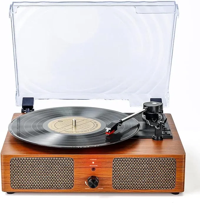 Record Player Bluetooth Turntable for Vinyl with Speakers &amp; USB Player,Vinyl 