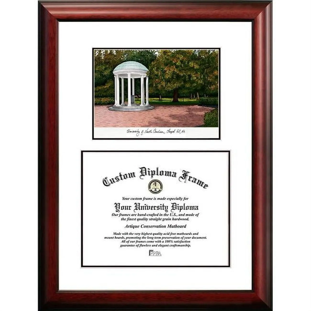 Campus Images NC997V-14115 14 x 11.5 in. University of North Carolina Scholar Diploma Frame - Satin Mahogany