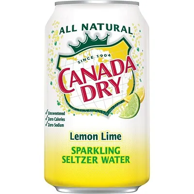 Canada Dry Sparkling Lemon Lime Flavored Seltzer Water 12oz Can (Pack of 24) by Canada Dry