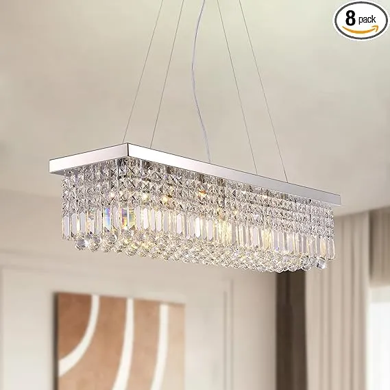 Siljoy Modern Rectangular Crystal Chandeliers