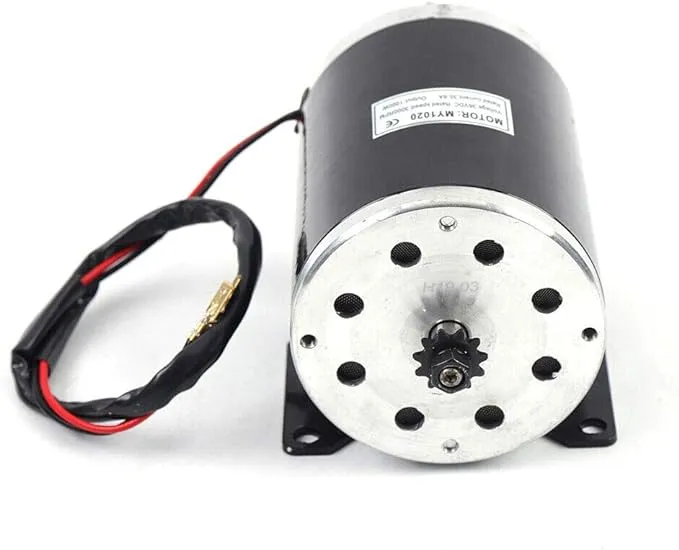 Brushed DC Electric Motor, 36V 1000W MY1020 Type Motor for Electric Scooter 3000 RPM Electric Motor for Go Cart E-Bike Scooter