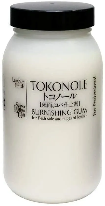 Seiwa Tokonole Leather Finish Burnishing Gum 500g Clear Leathercraft