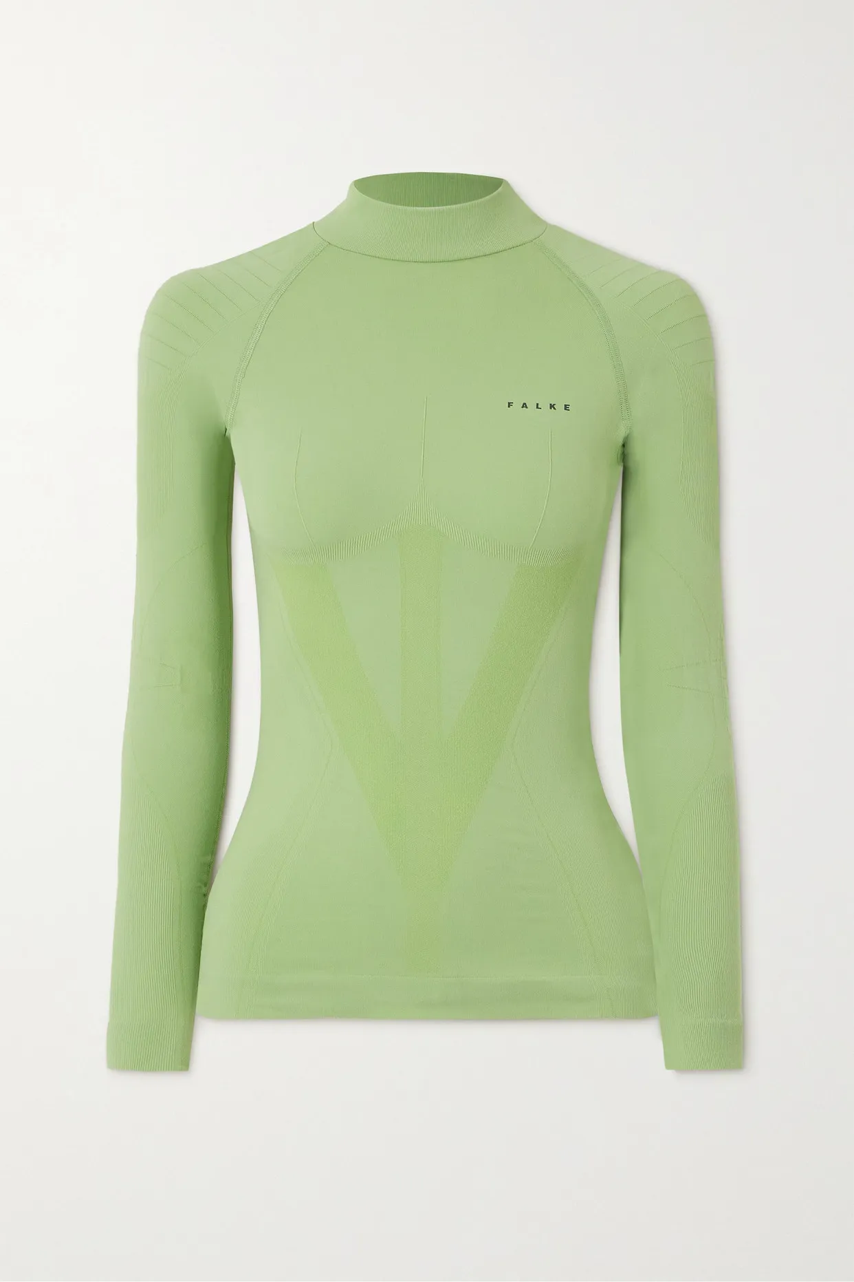 FALKE Ergonomic Sport System - Stretch-jersey Turtleneck Top - Green