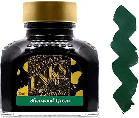 Diamine Ink Bottle 80ml - Sherwood Green - NEW