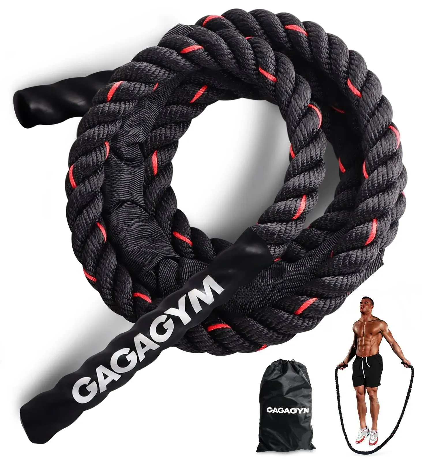 GAGAGYM Weighted Jump Rope for Fitness - 3lb Heavy Jump Ropes for Exercise ...