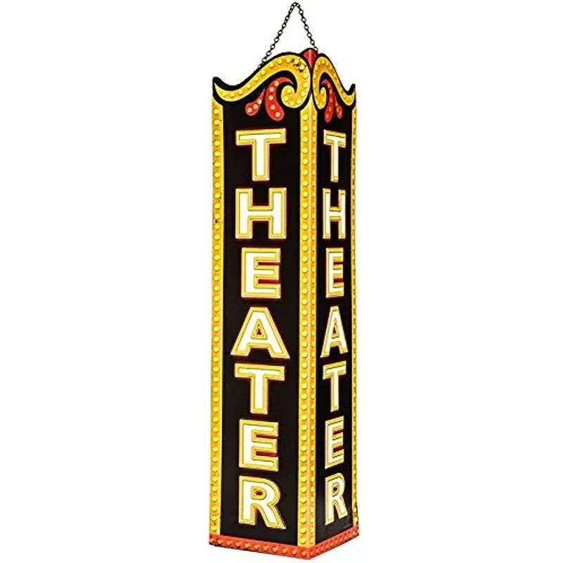 Everydecor Theater Triangle Embossed Tin Sign