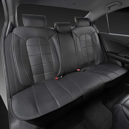 Motor Trend SeatWrap Leatherette Car Seat Covers - PU Leather Cushion - Rear ...